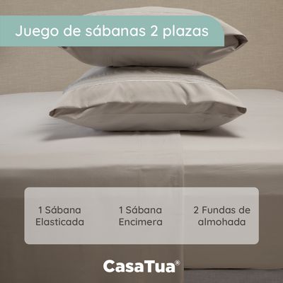 Imagen 2 del producto Sabana 1800 Hotel Ultra Suave Funda Bordada - Gris - 2 plazas