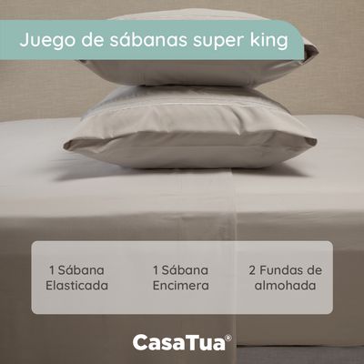Imagen 2 del producto Sabana 1800 Hotel Ultra Suave Funda Bordada - Gris - Super King