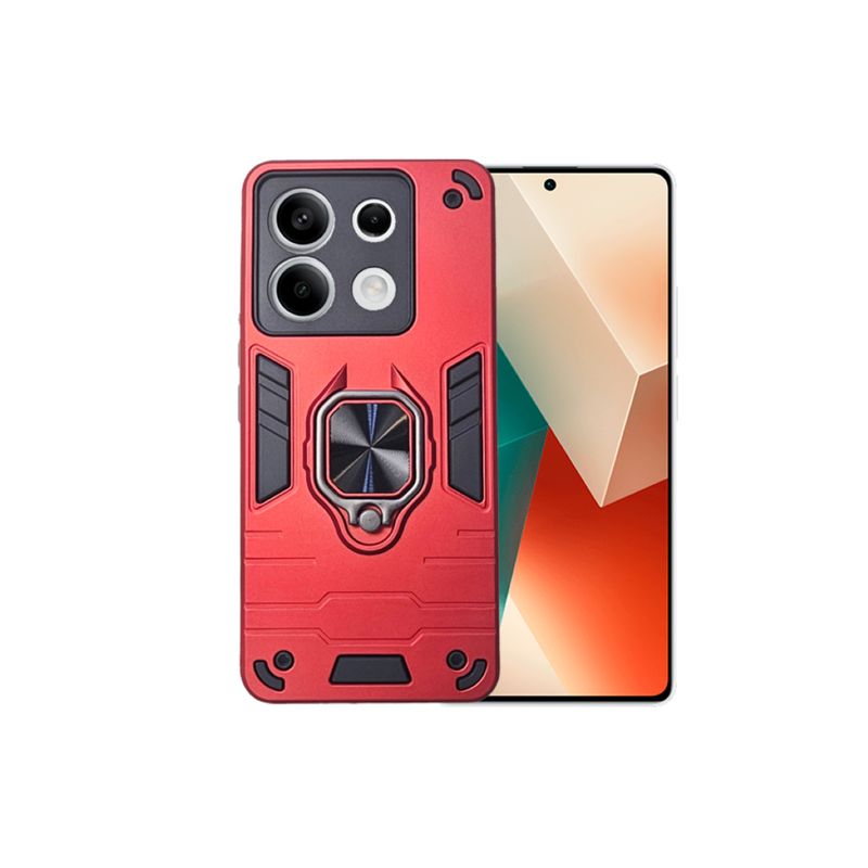 GENERICO - CARCASA ANILLO ANTIGOLPE PARA CELULAR XIAOMI REDMI NOTE 13 PRO 5G ROJO