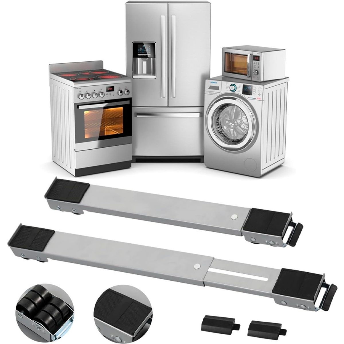 GENERICO - Soporte De Rueda Ajustable Para Lavadora Refrigerador