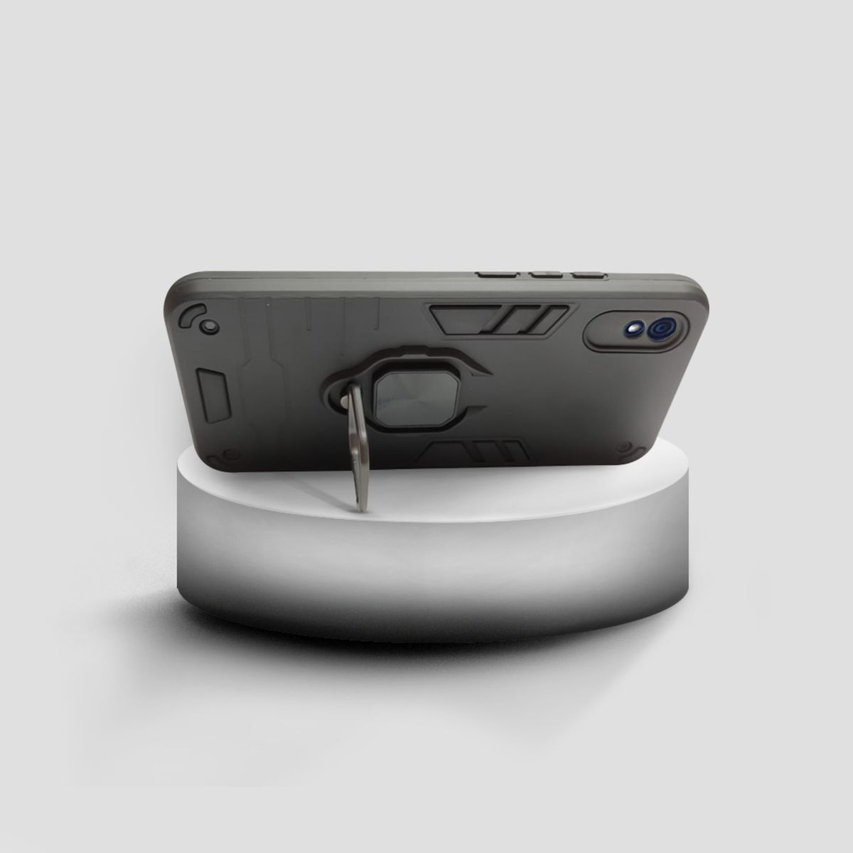 GENERICO - CARCASA ANILLO ANTIGOLPE PARA CELULAR XIAOMI REDMI 9A NEGRO