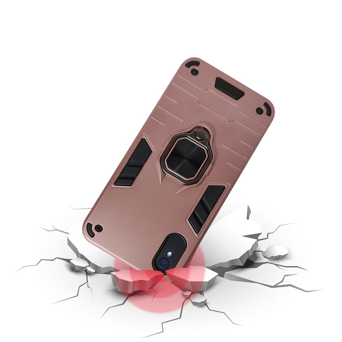 GENERICO - CARCASA ANILLO ANTIGOLPE PARA CELULAR XIAOMI REDMI 9A COBRE