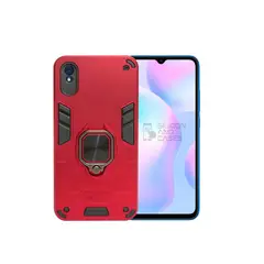 GENERICO - CARCASA ANILLO ANTIGOLPE PARA CELULAR XIAOMI REDMI 9A ROJO