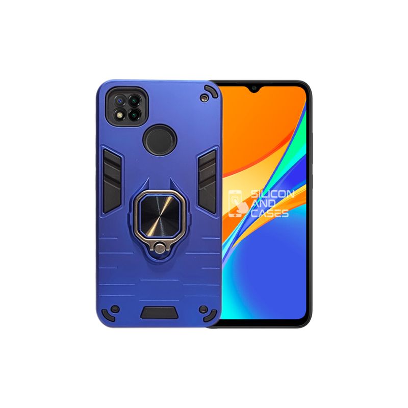 GENERICO - CARCASA ANILLO ANTIGOLPE PARA CELULAR XIAOMI REDMI 9C AZUL
