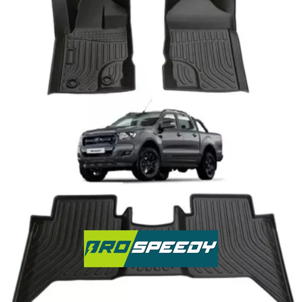GENERICO - PISOS CALCE PERFECTO PROSPEEDY FORD RANGER 2013-2023 3PIEZAS