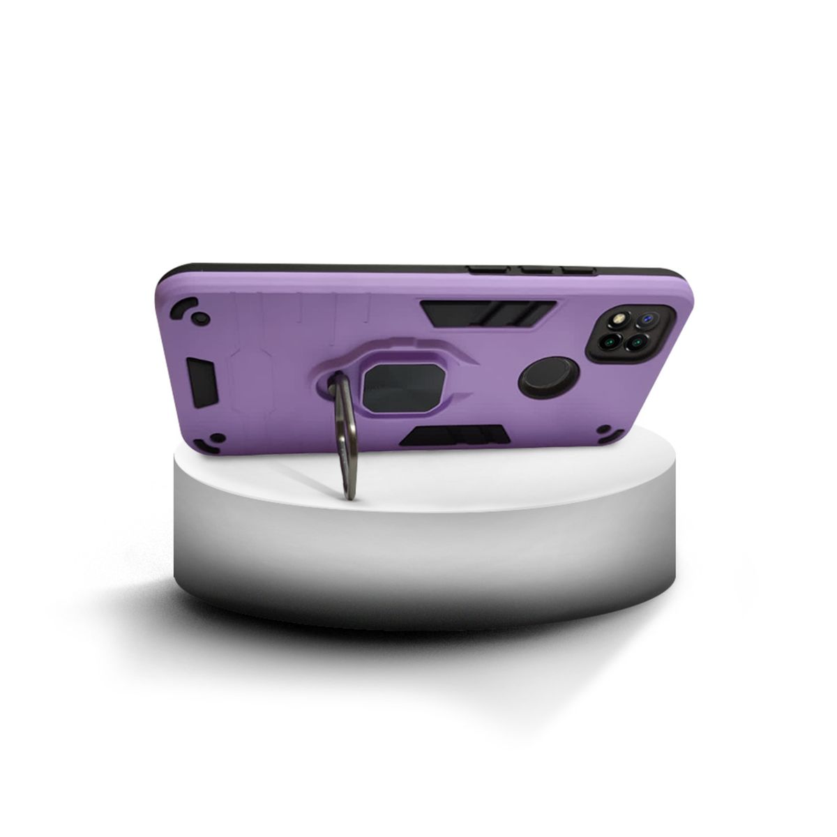 GENERICO - CARCASA ANILLO ANTIGOLPE PARA CELULAR XIAOMI REDMI 9C LILA