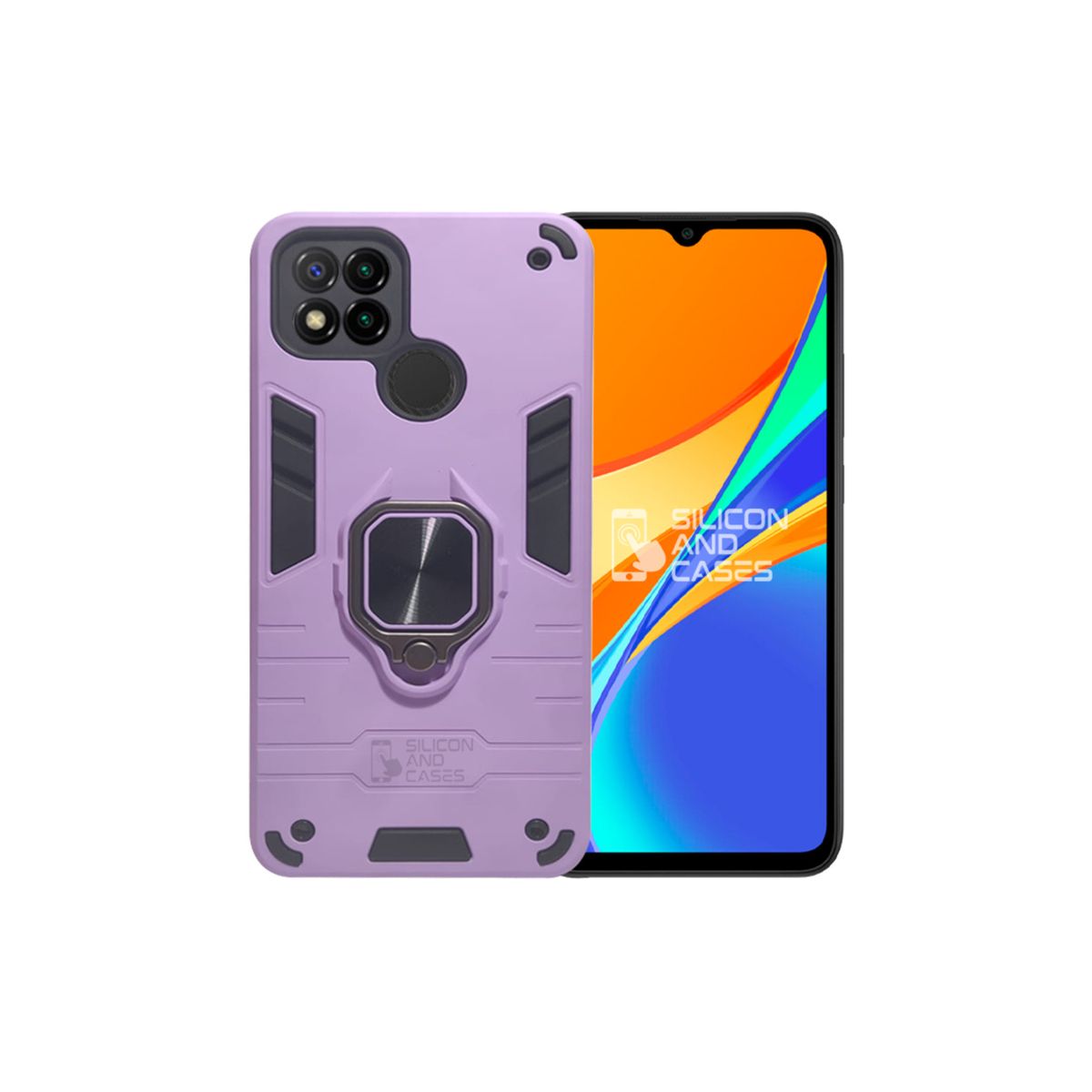 GENERICO - CARCASA ANILLO ANTIGOLPE PARA CELULAR XIAOMI REDMI 10A LILA