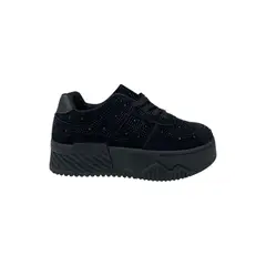 PAND G - Zapatilla Negra Brillos Mujer