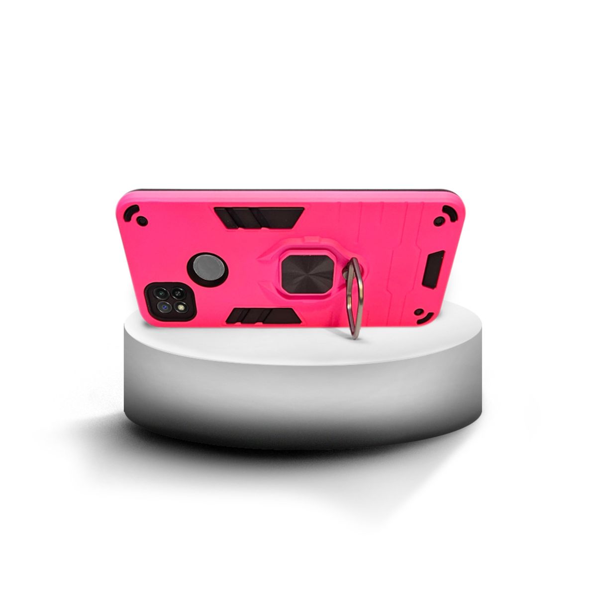 GENERICO - CARCASA ANILLO ANTIGOLPE PARA CELULAR XIAOMI REDMI 10A FUCSIA