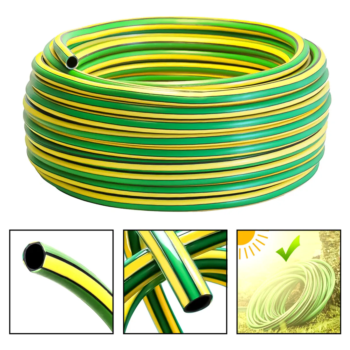 GENERICO - Manguera Riego Jardin 50m 1 P 23 mm Reforzada Proteccion Uv