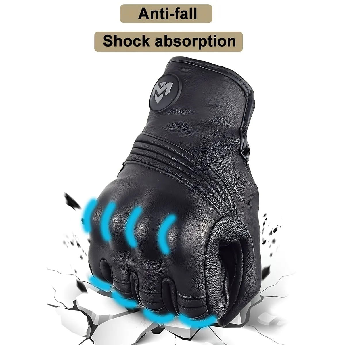 GENERICO - Guantes de Moto Retro de Cuero Touring Vintage XXL SOYRUTA