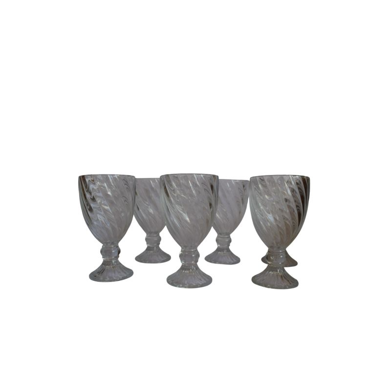 TERRA ESTILO - 6 Copas Vineras Transparente Curvas