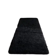 GENERICO - Alfombras Peludas Bajadas De Cama Pasilleras 50x150cm Negro