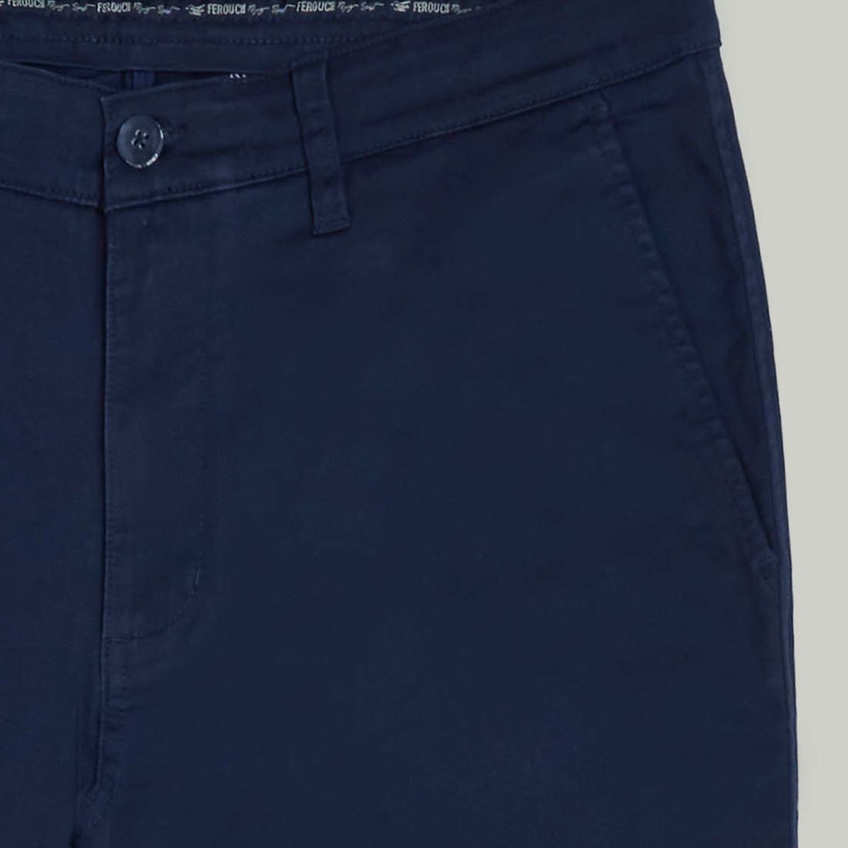 FEROUCH - Pantalón Twill Slim /31 Business Azul Ferouch