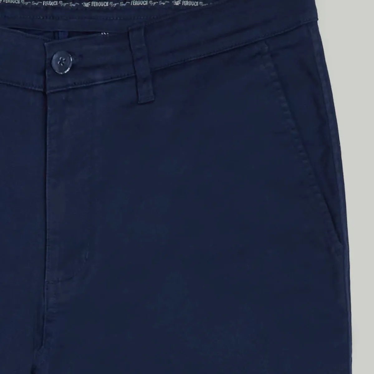 FEROUCH - Pantalón Twill Slim /31 Business Azul Ferouch