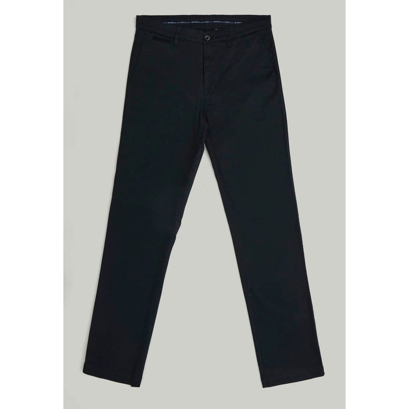 FEROUCH - Pantalón Twill Without Pleats L33 Business Negro Ferouch
