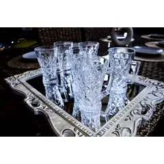 GENERICO - 6 vasos de Café transparente Textura