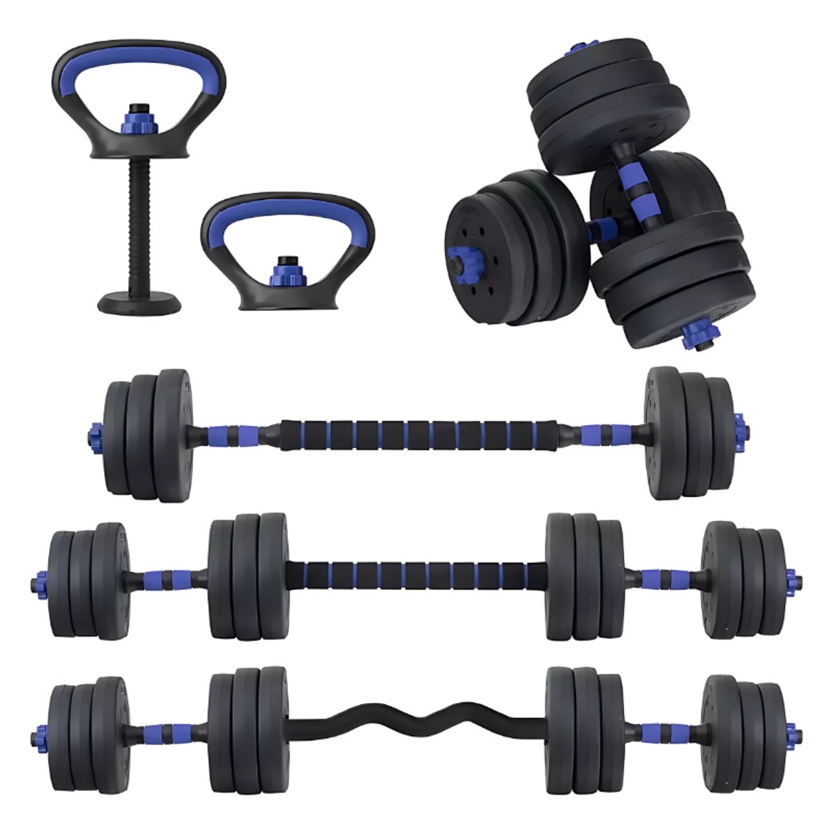 HYPERHIKE - Set Mancuernas Barras Pesas Rusas Unibles 20 Kg Hyperhike