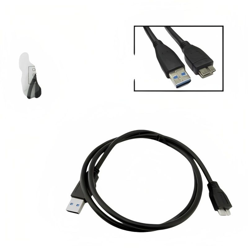 GENERICO - CABLE USB 30 PARA DISCO DURO 1 METRO NEGRO