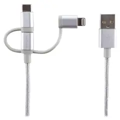 PHILIPS - Cable DLC260 3 en 1 Lightning USB-C DLC2608SR