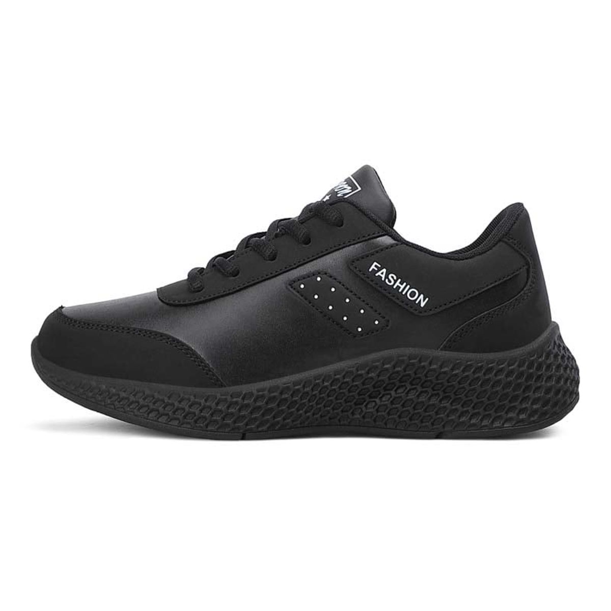 SHANDIAN - Zapatillas Deportivos PU Mujer Negro