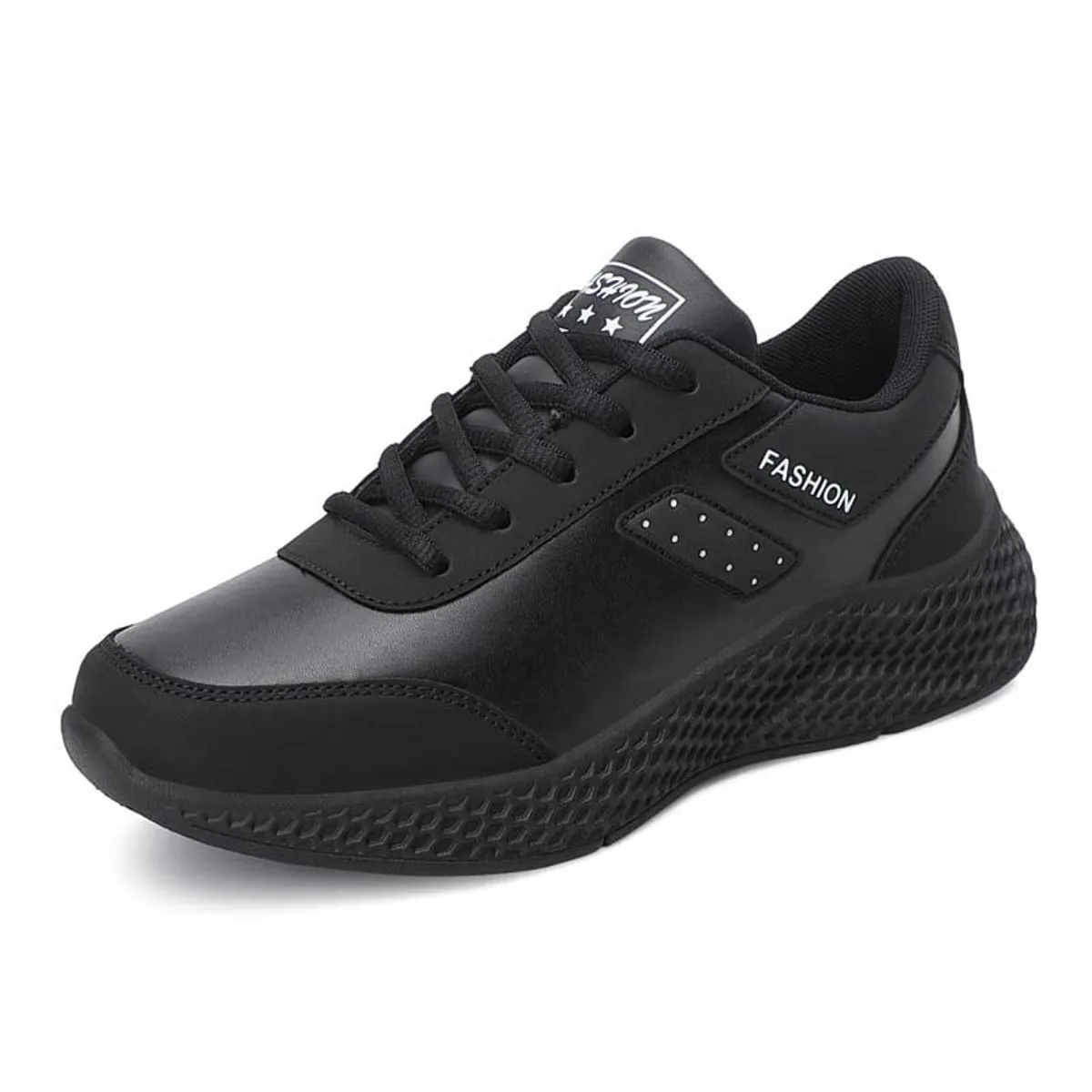SHANDIAN - Zapatillas Deportivos PU Mujer Negro