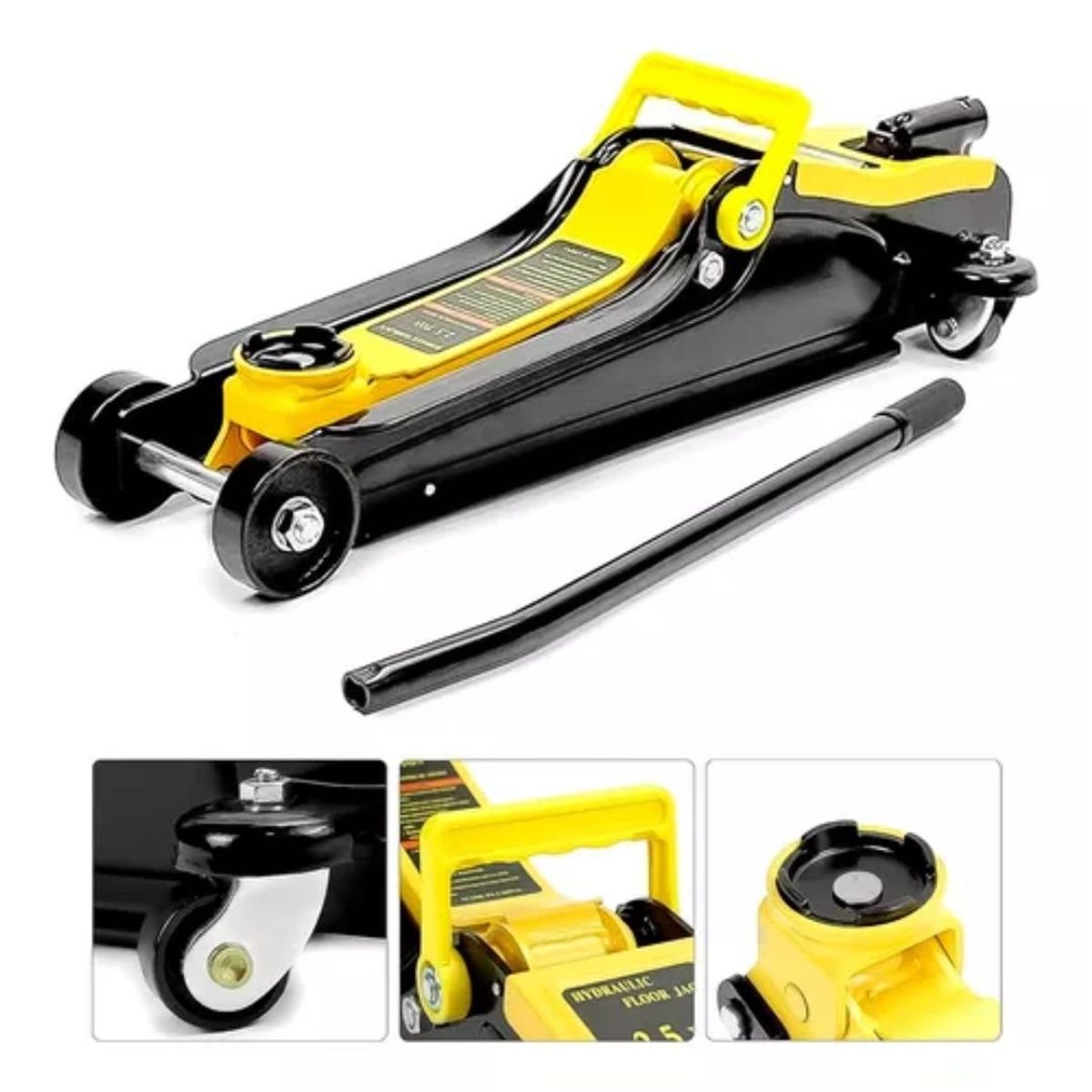 GENERICO - Gata Hidraulica Caiman 2,5 Toneladas Perfil Bajo Industrial