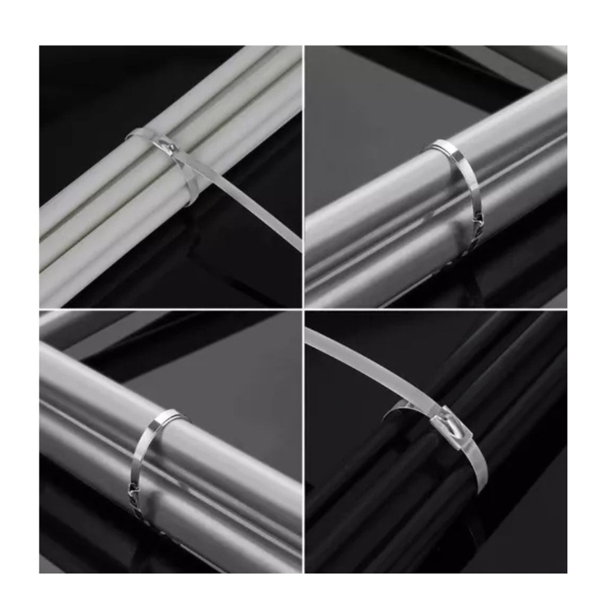 IRM - 7 Abrazadera Metálica 4.6 × 25 Cm Amarra Acero Inoxidable