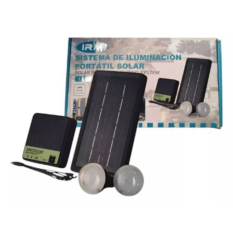 IRM - Kit De Iluminación Solar Portátil Ampolletas Camping