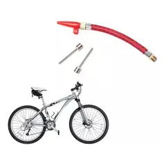 GENERICO - Kit De 5 Piezas Agujas De Inflar Balones Llanta Bicicletas Color Rojo