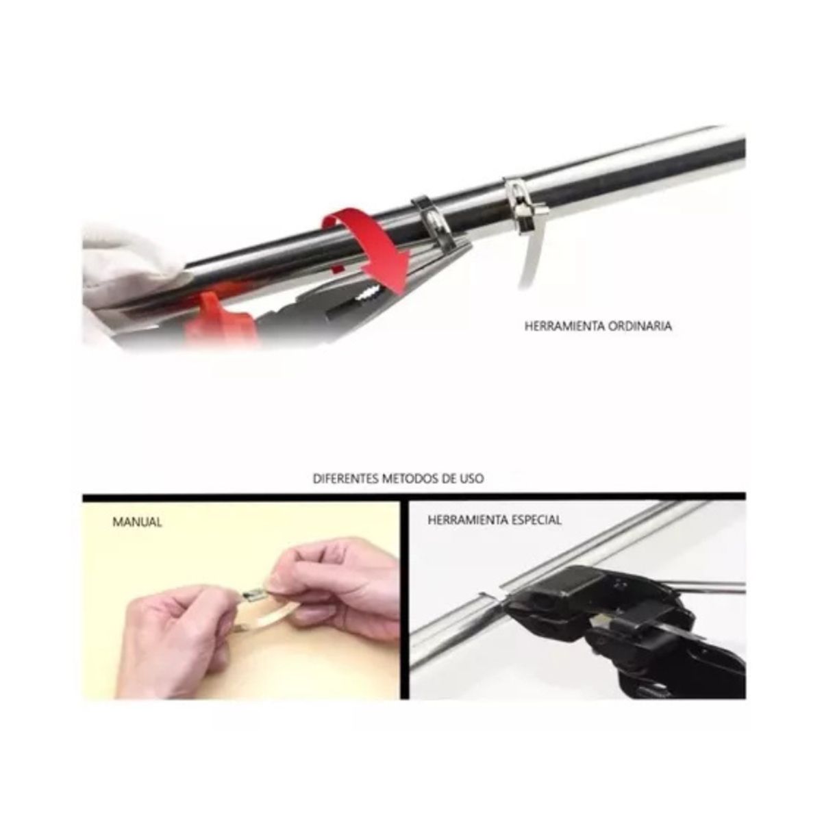 IRM - 7 Abrazadera Metálica 4.6 × 30 Cm Amarra Acero Inoxidable