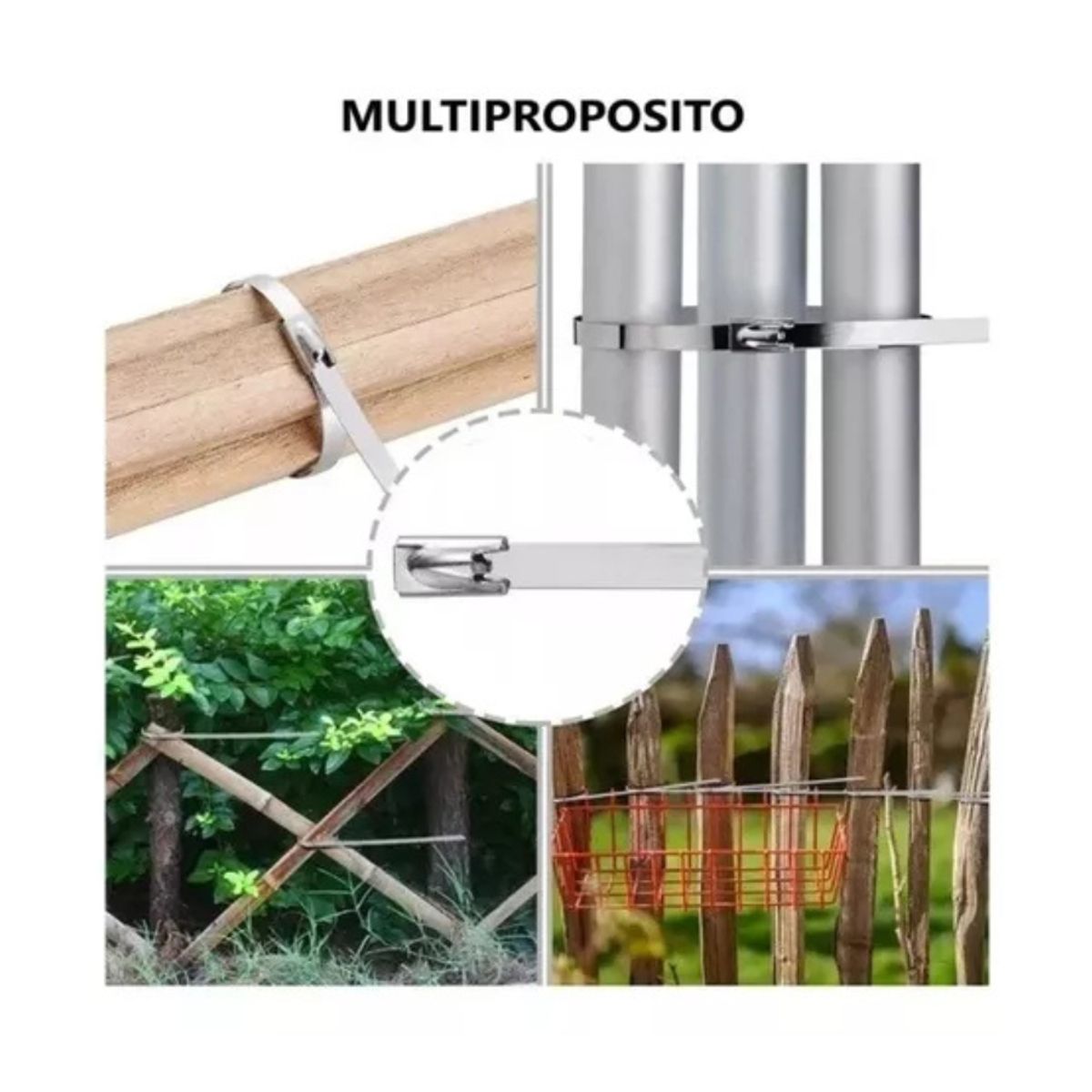 IRM - 5 Abrazadera Metálica 4.6 × 40 Cm Amarra Acero Inoxidable