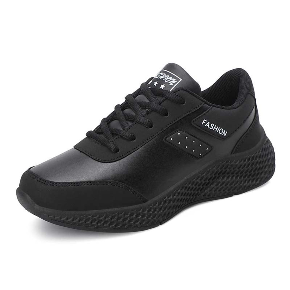 SHANDIAN - Zapatillas Deportivos PU Mujer Negro