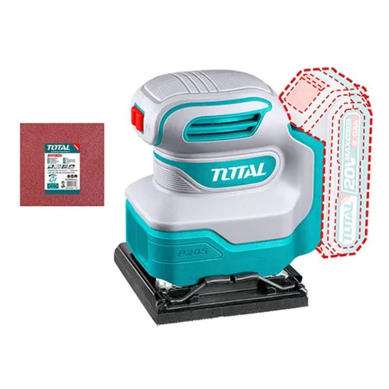 TOTAL TOOLS - Lijadora Orbital De Palma 20v Bat+ Carg Total Tshsli2014