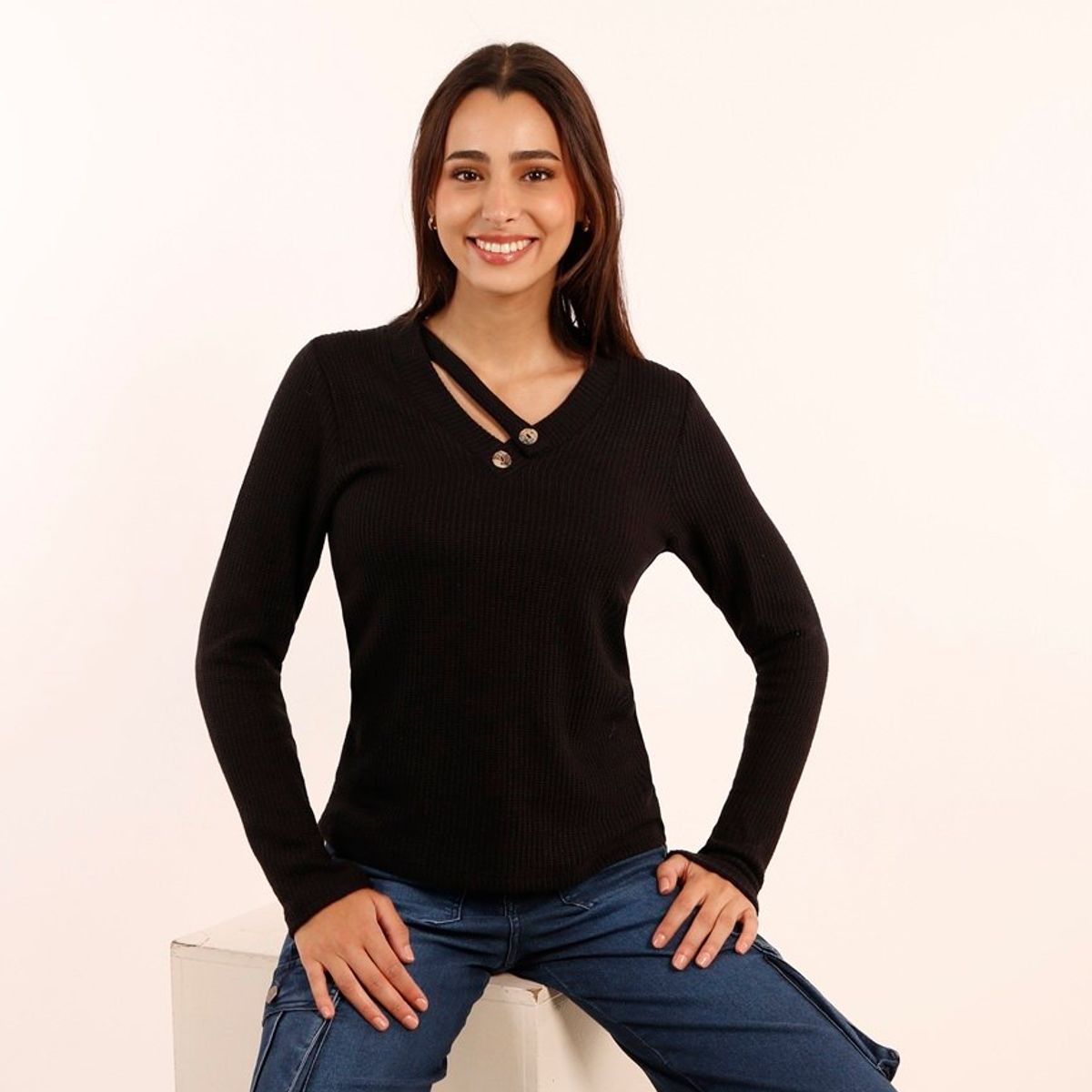 TENTATION - Sweater Canuton Ciana  Black Tentation