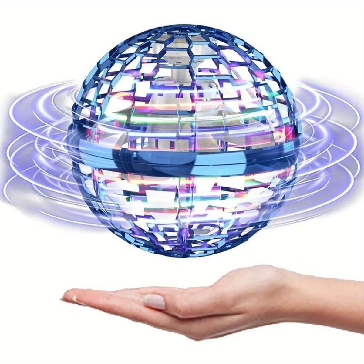 GENERICO - Pelota Voladora Con Luz Led Rgb Mini Bola Spinner Ball