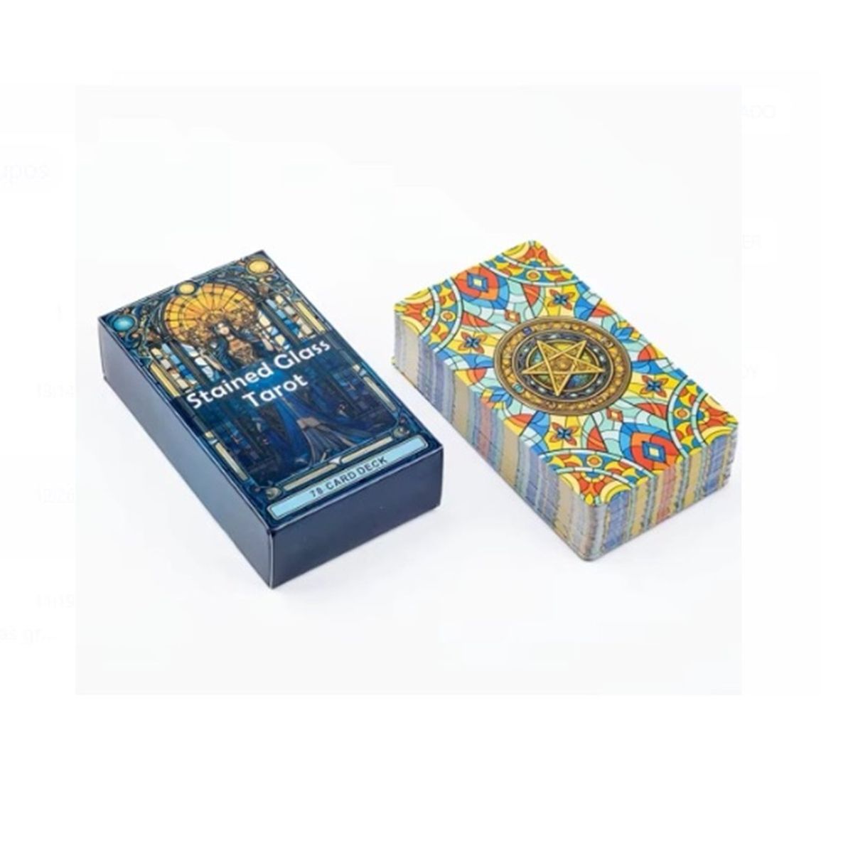 GENERICO - Stained Glass Tarot Alternativo Rider Waite 78 Cartas