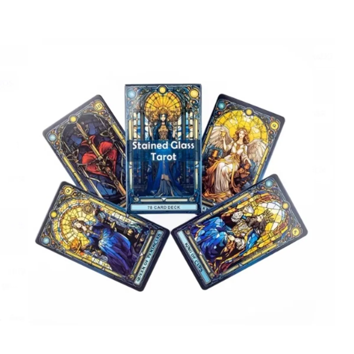 GENERICO - Stained Glass Tarot Alternativo Rider Waite 78 Cartas