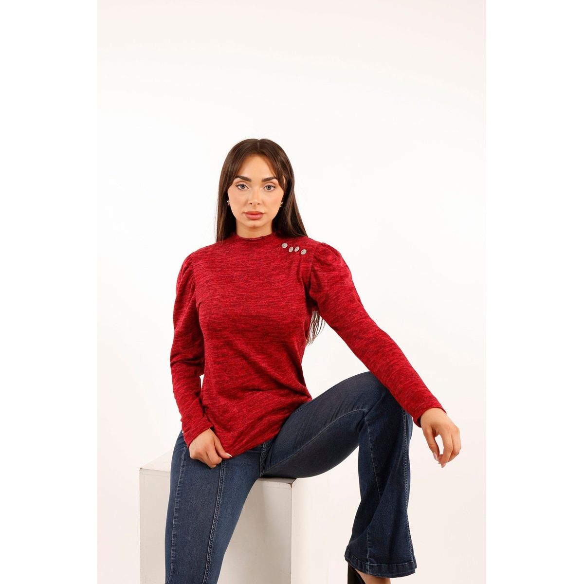 TENTATION - Polera Lanilla Rule Burdeo Tentation