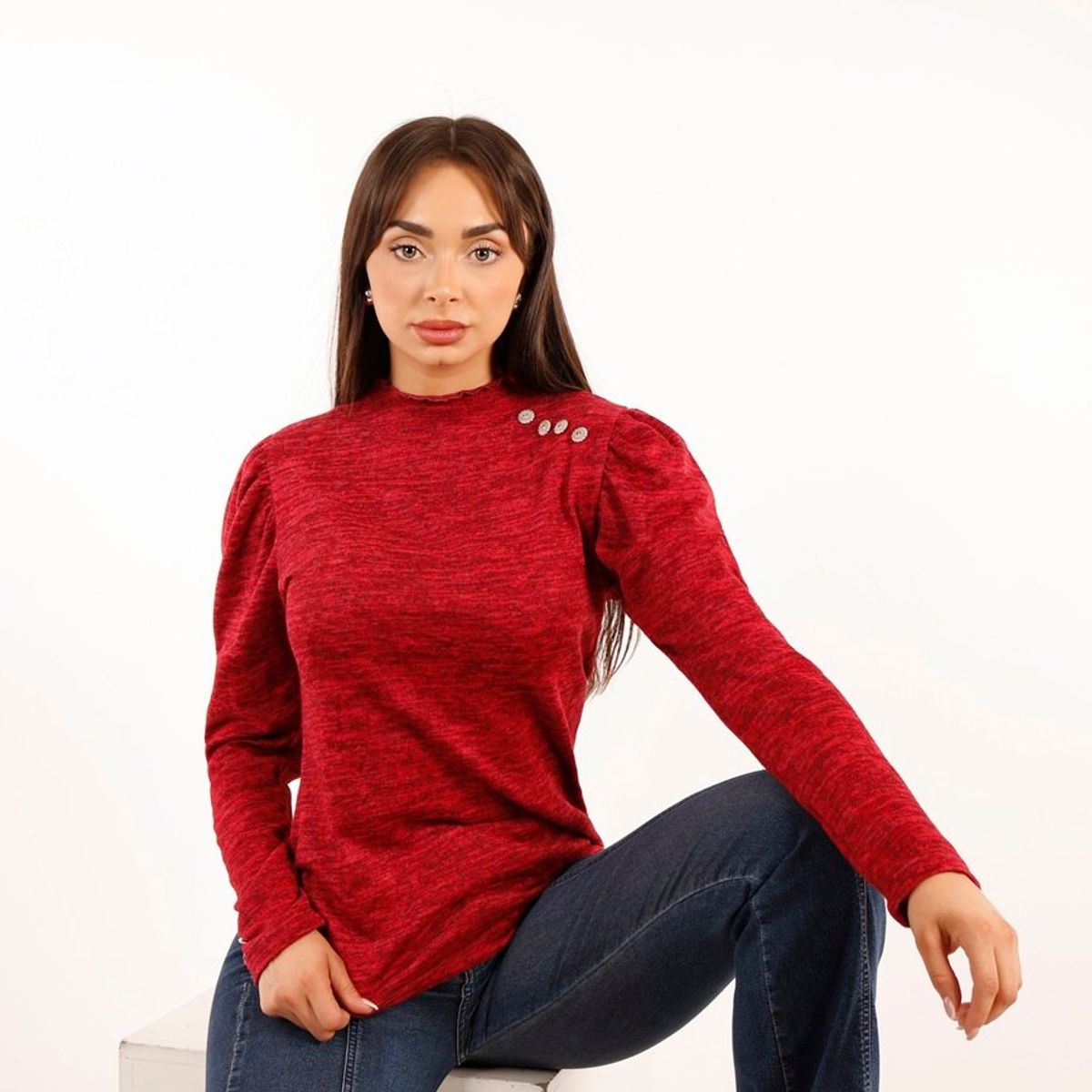 TENTATION - Polera Lanilla Rule Burdeo Tentation