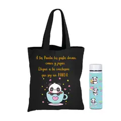GENERICO - TOTEBAG PANDA LOVE BEARS BARE MÁS TERMO SMART 450 ML