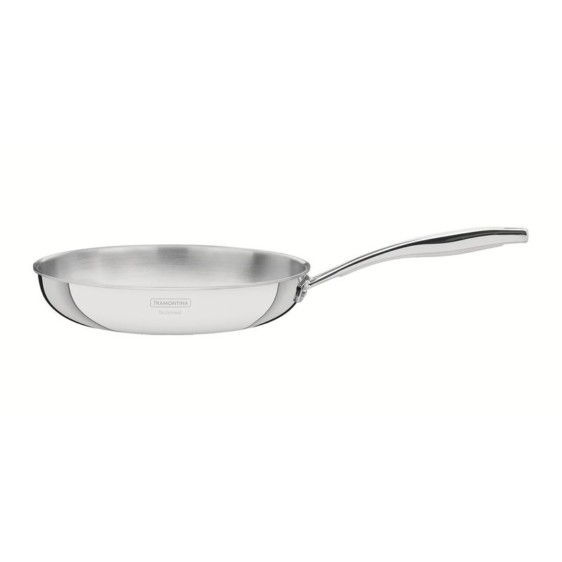 TRAMONTINA - Sartén Tramontina Grano de acero inoxidable con cuerpo triple y mango 26 cm 2,2 L