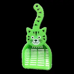 METALFER - Pala Para Arena Gatos Diseño Ergonómico Resistente VERDE