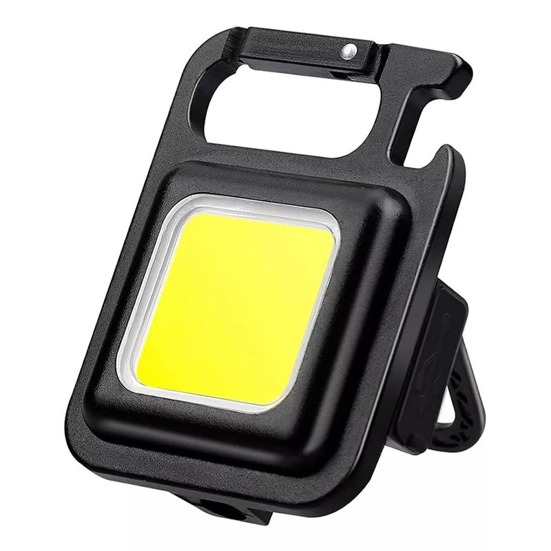 GENERICO - Mini Linterna LED + Llavero Imán Recargable Destapador