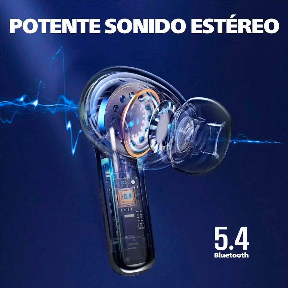 JOIGO - Audifono Inalambrico Bluettoth Manos Libres KBOD TWSC4 Azul