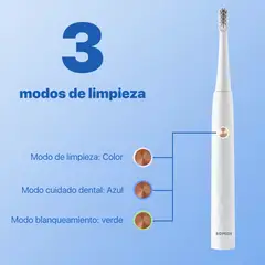 BOMIDI - Cepillo De Dientes Eléctrico Recargable -Blanco