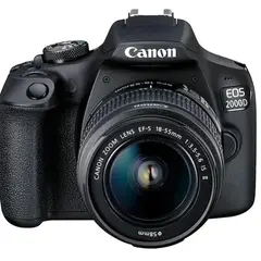 CANON - EOS 2000D DSLR Cámara Con 18-55mm f/3.5-5.6 IS II Lente - Negro