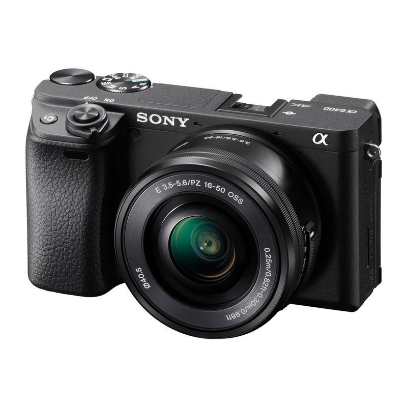 SONY - Sony Alpha A6400 Sin Espejo Cámara Con 16-50mm Lente - Negro