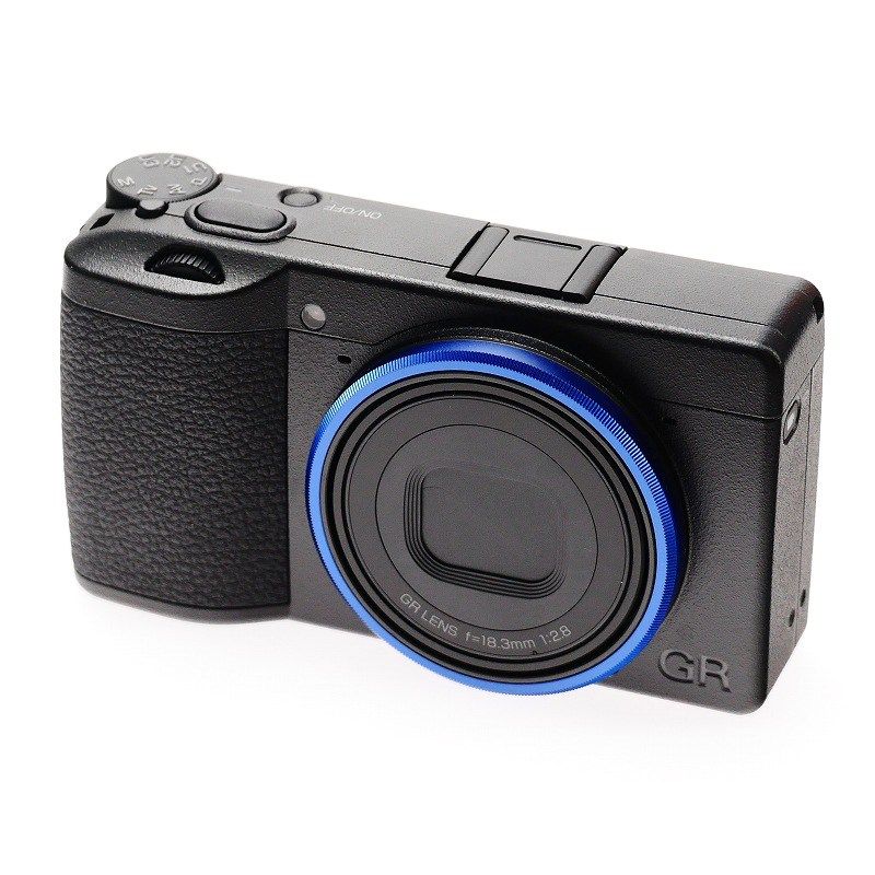 RICOH - Ricoh GR III Digital Cámara Con Anillo Azul - Negro