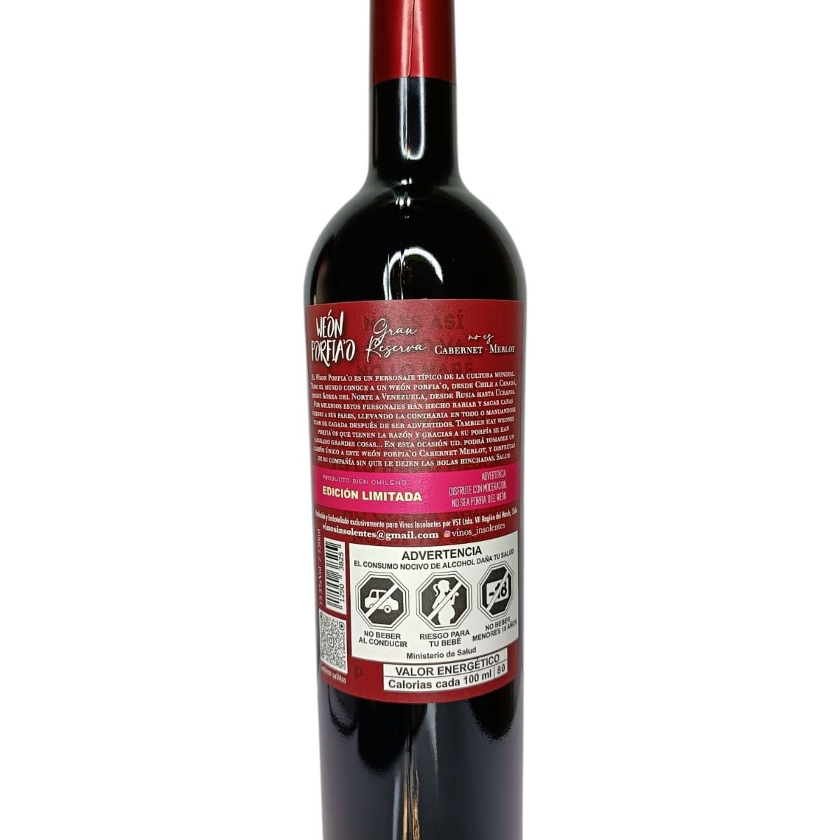 GENERICO - Vino Insolente W Porfiao Gran Reserva Cabernet-Merlot